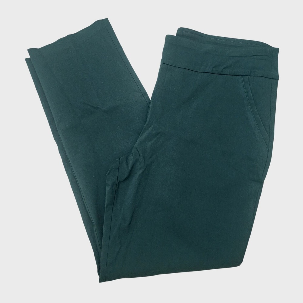 Womens ALLISON‎ DALEY Strechy Green Straight Leg Comfy Slacks Strechy Sz 14
